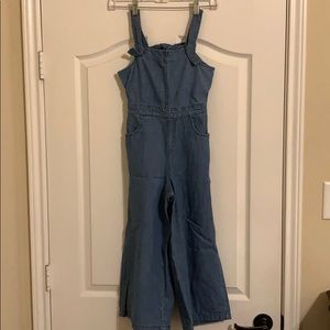 Cat and Jack denim overall style romper